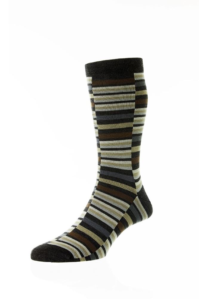 Picture of Brockley Broken Stripe Socks-Short