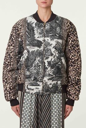 Picture of Multicolour Mix Print Bomber Jacket 