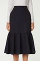 Picture of Navy Texture Cloque Skirt 