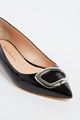 Picture of Black Patent Leather Pebble Heels 10mm