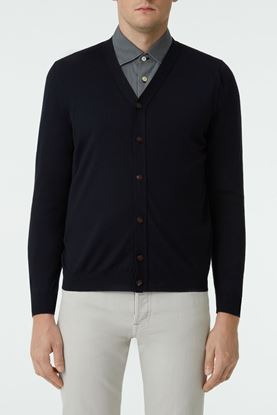 Picture of Navy Cashmere Silk Cardigan 