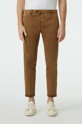 Picture of Brown Slim Cut Crop Pants