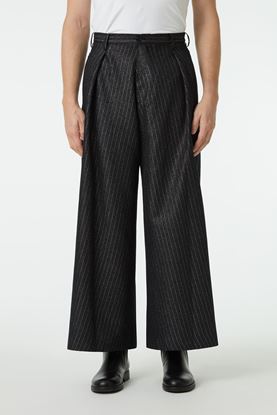 Picture of Grey Pinstripe Wide Leg Pants
