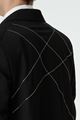 Picture of Black Contrast Line Details Coat