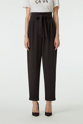 Picture of Black High Waist Belted Pants