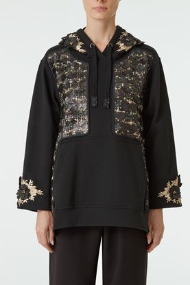 Picture of Black Floral Embroidery Sweatshirt