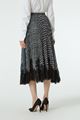 Picture of Black and White Check Pattern Pleat Skirt