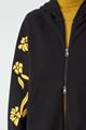 Picture of Black and Yellow Floral Embroidery Hoodie