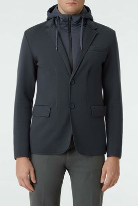 Picture of Grey Detachable Bib Wool Coat