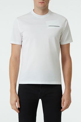 Picture of White Round Neck Cotton T-Shirt