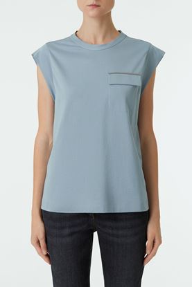 Picture of Light Blue Cap Sleeve T-Shirt