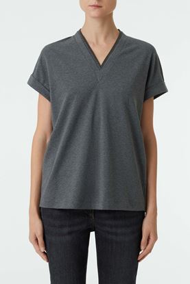 Picture of Grey V Neck T-Shirt