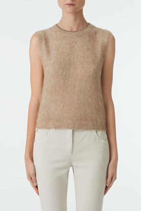 Picture of Brown Crop Sweater Vest