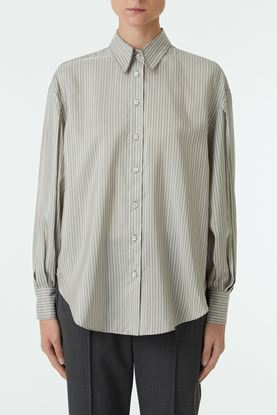 Picture of Grey and White Stripe Oversize Shirt