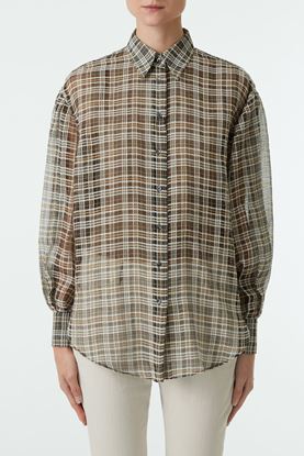 Picture of Multicolour Check Sheer Blouse