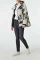 Picture of Black and White Floral Padded Coat
