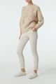 Picture of Beige Perforated Braid Diamond Sweater