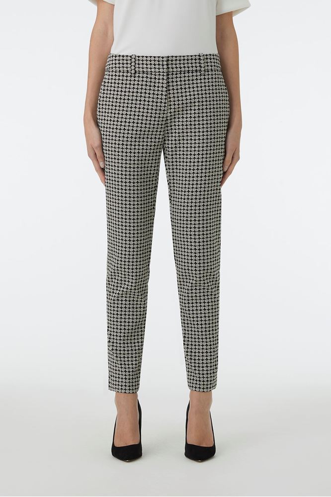Picture of Black and White Daisy Print Pants