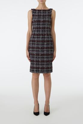 Picture of Multicolour sleeveless tweed dress