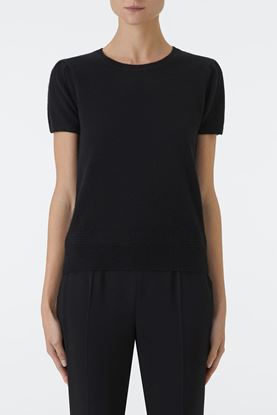 Picture of Black Puff Sleeves Cashmere Sweater