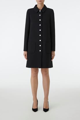 Picture of Black Visible Button Coat 