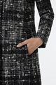 Picture of Black and White Marble Tweed Coat