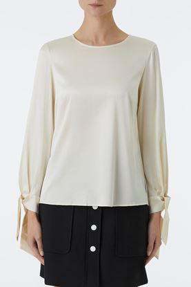 Picture of Ivory White Puff Sleeves Blouse