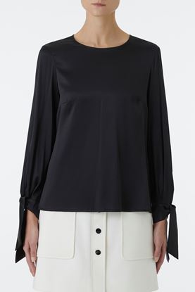 Picture of Navy Puff Sleeves Blouse