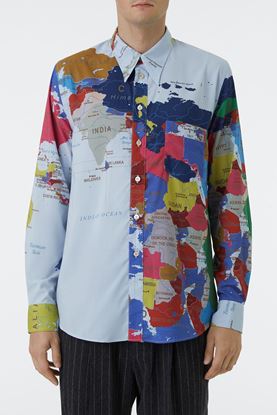 Picture of Multicolour World Map Print Shirt 