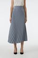 Picture of Grey Curved Pleat Midi Skirt 