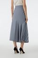 Picture of Grey Curved Pleat Midi Skirt 