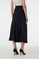 Picture of Navy Curved Pleat Midi Skirt 