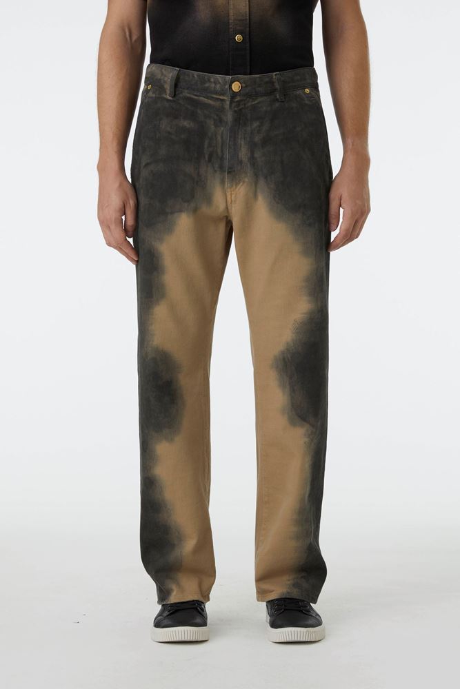 Picture of Black and Brown Wash Effect Jeans