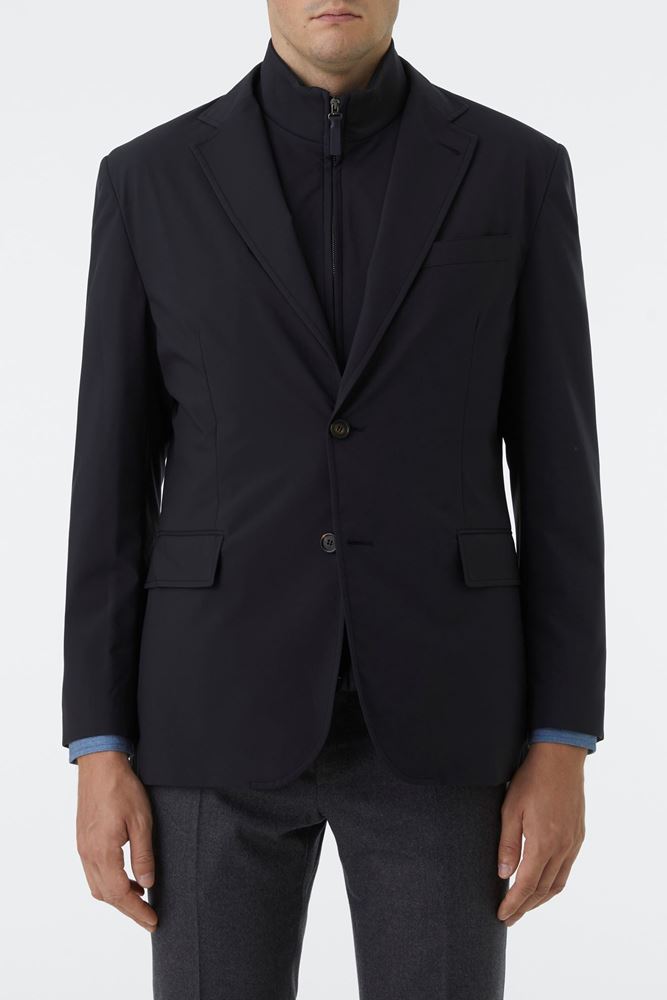 Picture of Black Detachable Inner Vest Blazer