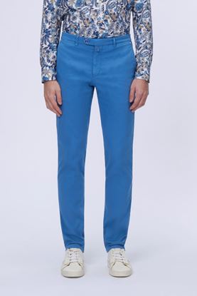 Picture of Blue Cotton Slim Fit Chinos