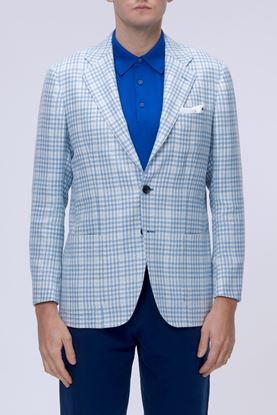 Picture of Blue Houndtooth Check Blazer 