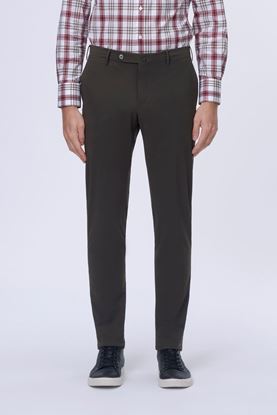 Picture of Brown Slim Cut Tailored Pants