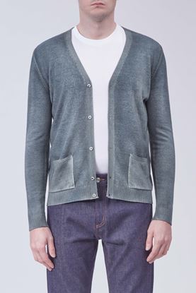 Picture of Grey Shading Washed Cardigan