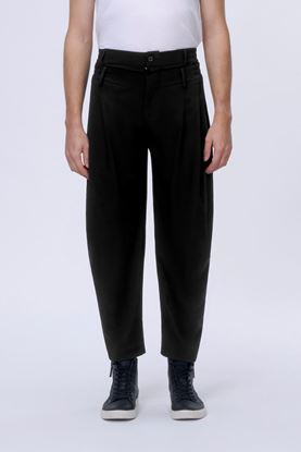 Picture of Black Double Waistband Crop Pants 