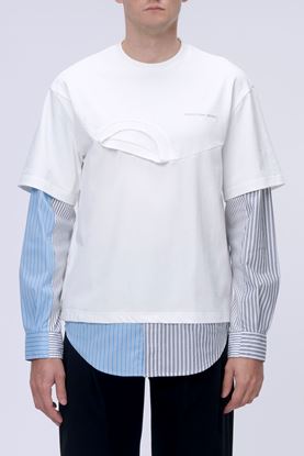 Picture of White and Blue Stripe Sweatshirt