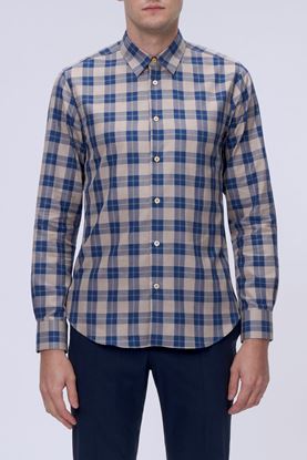 Picture of Blue and Beige Check Shirt 