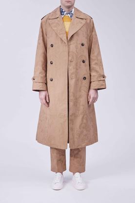 Picture of Brown Floral Trench Coat