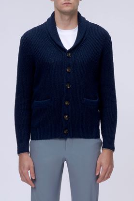 Picture of Navy Shawl Collar Cardigan 