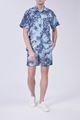 Picture of Blue Floral Print Bowling Shirt