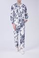 Picture of White and Blue Floral Print Jumpsuit