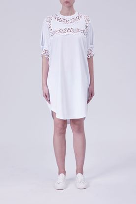 Picture of White Cut Out Embroidery Dress
