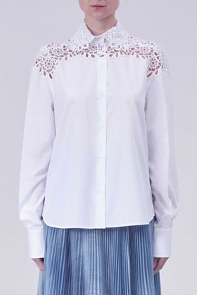 Picture of White Cut Out Lace Shirt