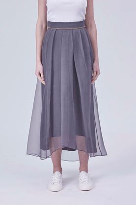 Picture of Grey Double Layer Chiffon Skirt