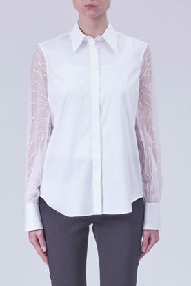 Picture of White Transparent Sleeve Shirt