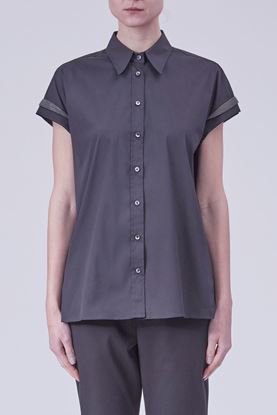 Picture of Grey Tailored Short Sleeve Shirt